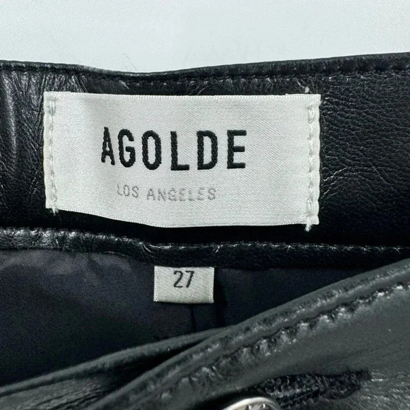 AGOLDE RECYCLED LEATHER PANTS SIZE 27 B1748 - Picture 8 of 10